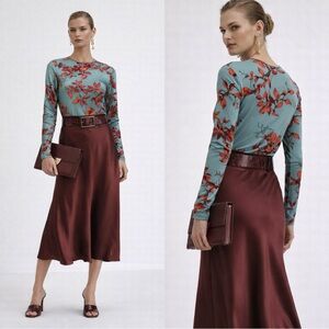 Dries Van Noten Floral Print Crew Neck Long Sleeve top